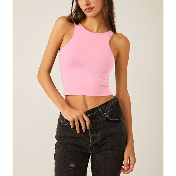 FREE PEOPLE Clean Lines Cami / Candy Pink - Picture 4 of 6